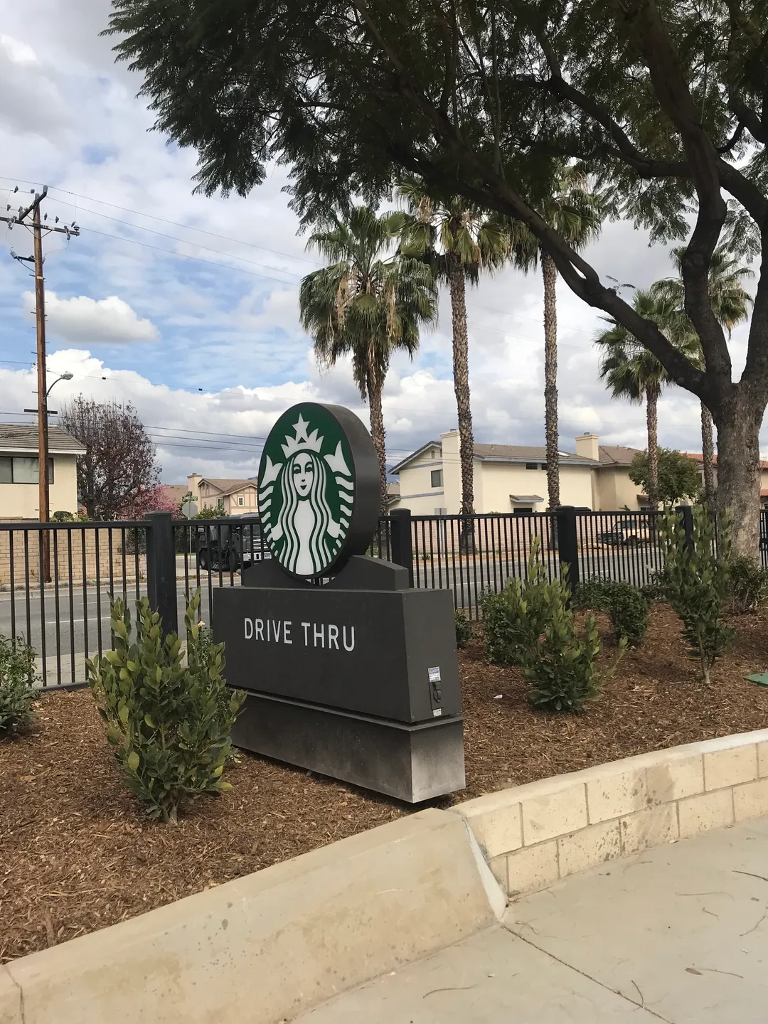 Starbucks coffee drive thru sign