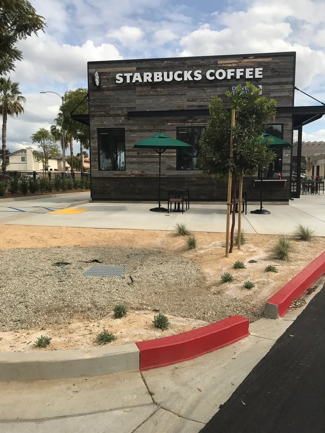 Distant view of starbucks coffee