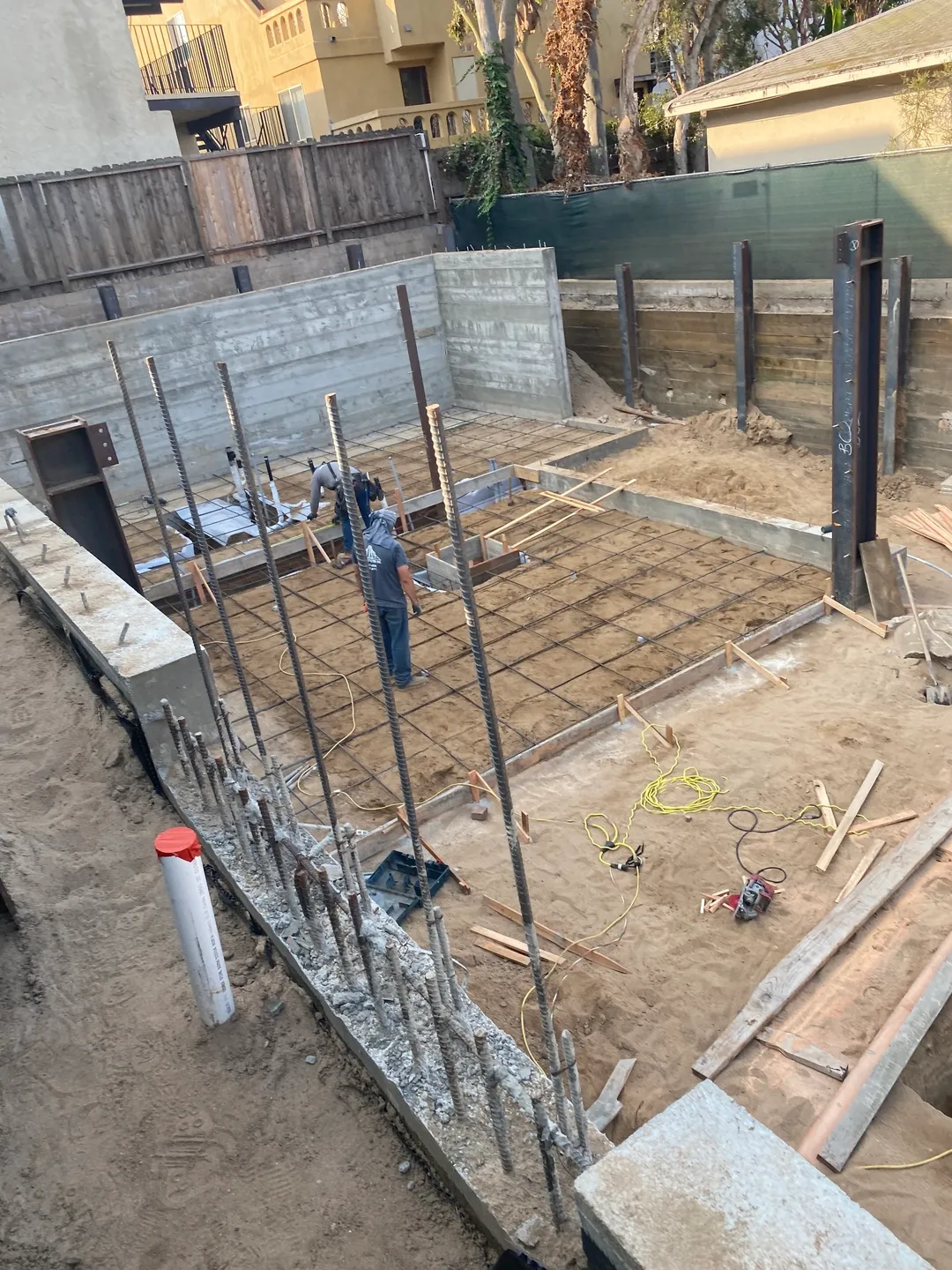 Men working on the construction site