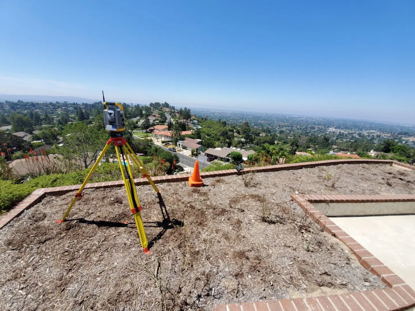 Civil equipment on the top of a house